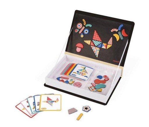 Магнитный пазл Magnetibook Shapes - развивающая игрушка, 3+, Janod