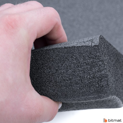 Звукоизоляция пена MAT RUBBER 5см губка 50х100см гладкая изоляция