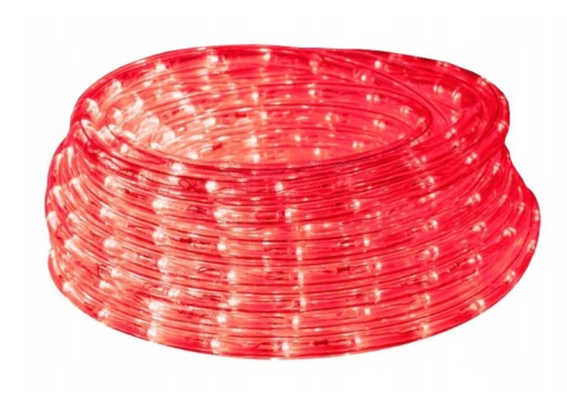 WĄŻ ŚWIETLNY LAMPKI LED NA METRY CZERWONY