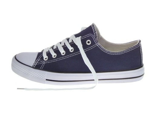 Gładki trampki sportowe LA01 Navy r.36