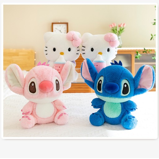 Плюшевая игрушка Stitch, 25 см, кроличья шерсть, кукла KT Cat, популярный кулон