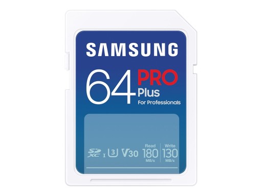 Карта памяти Samsung SDXC PRO Plus 2023 64 ГБ V30