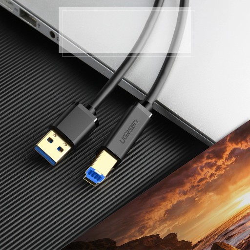Кабель Ugreen для принтера USB-A - USB-B 5Гб/с 2м черный (US210)