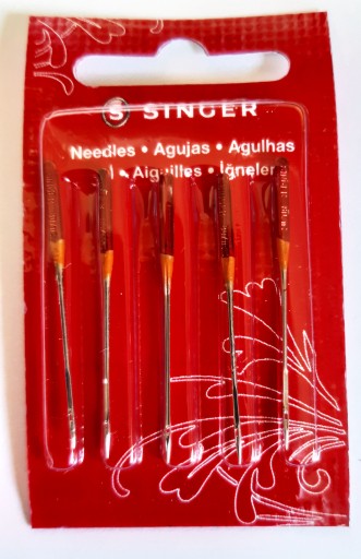 Иглы Singer Original 2020 80/11 ПОЛУПЛОСКИЕ 5 шт.