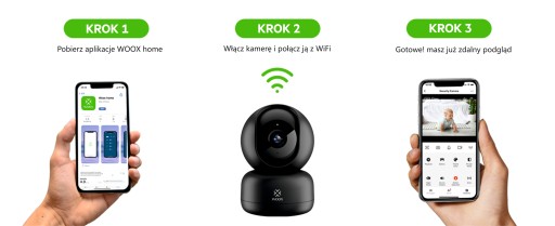 Комнатная камера WiFi FULL HD, вращающаяся на 360 градусов, домашняя безопасность Smart WOOX