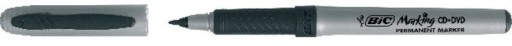 MARKER PERMANENTNY CZARNY BIC GRIP ULTRA FINE 0.8mm do PŁYT CD DVD x 3