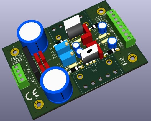 Печатная плата симметричного источника питания LM317 LM337 DIY