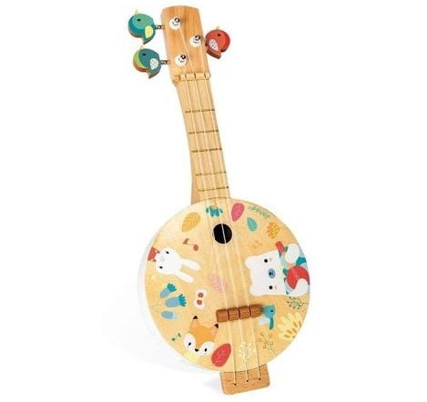 Drewniane Banjo Pure Instrument Muzyczny Janod Leśne Zwierzątka 3-8 lat