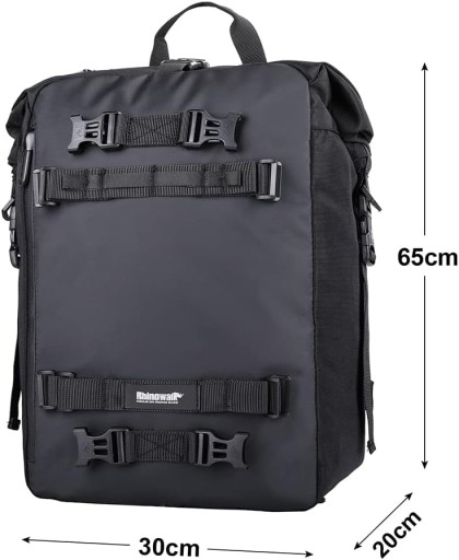 Rhinowalk Torba na ogon motocykla 30L Wodoodporna sakwa motorowa