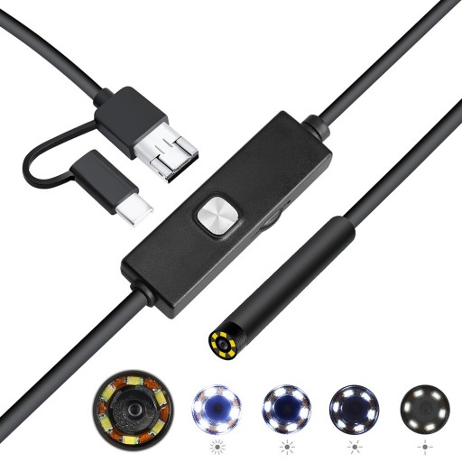 KAMERA INSPEKCYJNA ENDOSKOP USB APP 5,5mm 10m