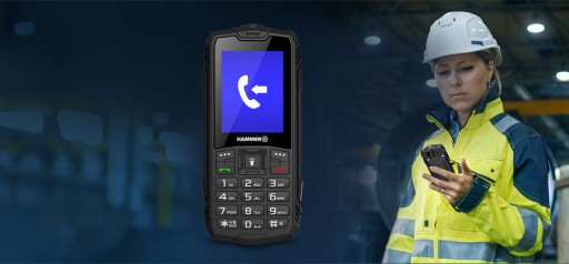 HAMMER Basalt, Telefon na Budowę Odporny na Wodę Kurz i Pył Mocny