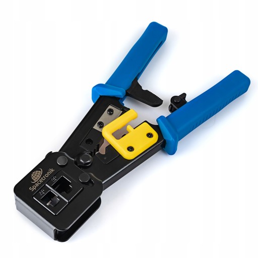 Щипцы для сквозных отверстий для вилок RJ45, RJ12, RJ11. Обжимные клещи Spacetronik.
