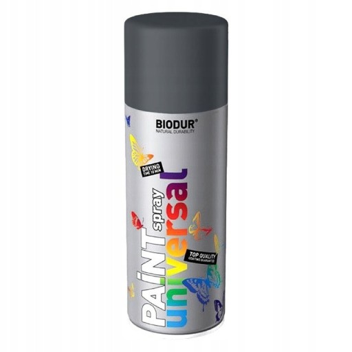 BIODUR Spray 400мл Ral 7016 Антрацитовый серый МАТОВЫЙ