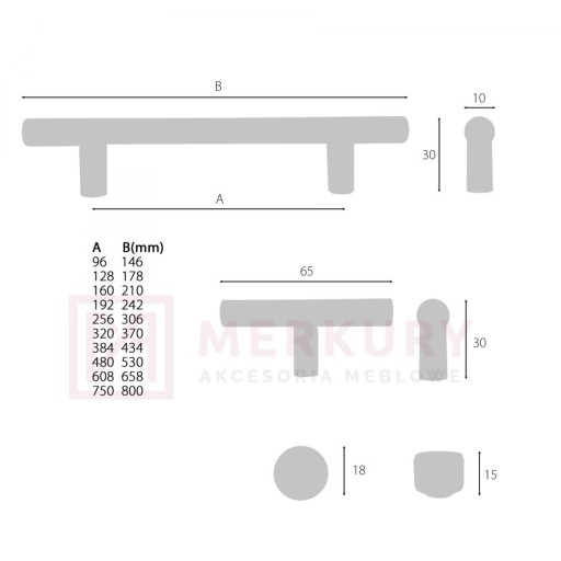 РУЧКА ДЛЯ ПЕРЕЛ LOFT, МАТОВОЕ ЗОЛОТО L-370