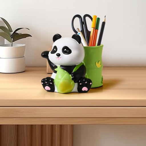 Panda pojemnik na długopisy do przechowywania prezent w postaci kreskówki pojemnik na ołówki na biurko Home Green