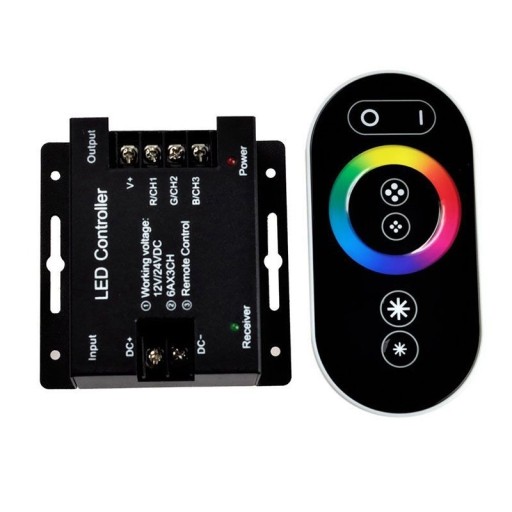 ŚCIEMNIACZ RADIOWY PILOT 18A 216W 12V 24V RGB LED
