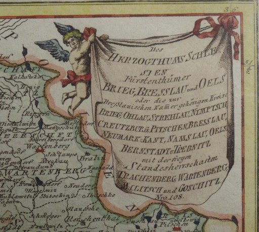 MAPA KSIĘSTW ŚLĄSKICH-HERZOGTHUMS SCHLESIEN..