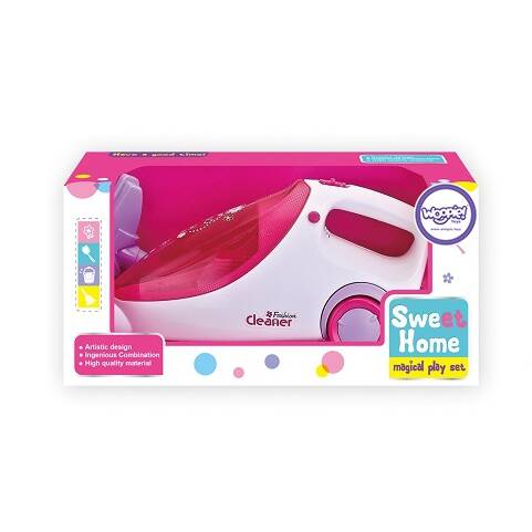 WOOPIE Игрушечный пылесос с функцией всасывания для детей Розовый