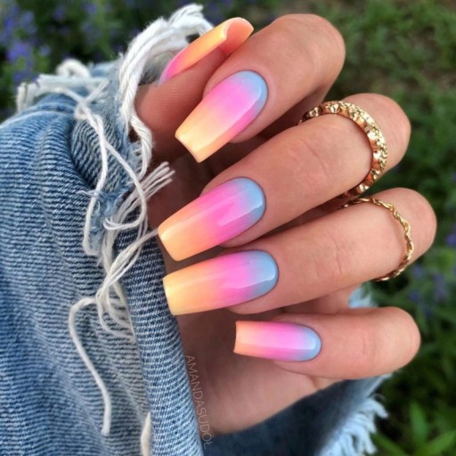 2x GĄBKA DO OMBRE MANICURE HYBRYD MAKIJAŻU ŻEL