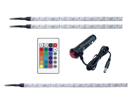 RGB светодиодное освещение автомобиля 2х30см + багажное отделение