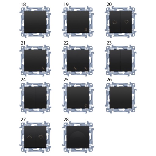 Simon 10 GNIAZDO ANTENOWE F + RJ45 CZARNY MAT