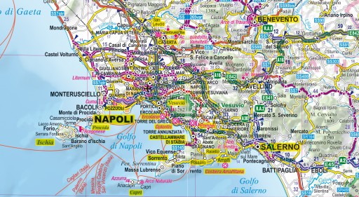 Włochy (Italy); laminowana mapa samochodowo-turystyczna 1:1 050 000