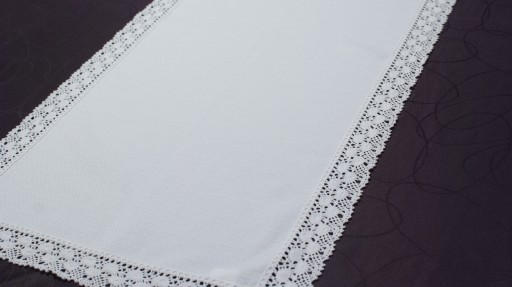 Luksusowy bieżnik plamoodporny z koronką 40X130