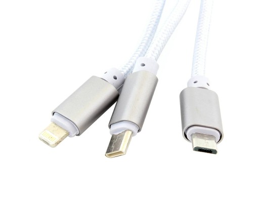 KK21M КАБЕЛЬ MICRO USB/USB-C 3 в 1