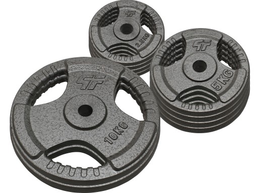 PLATINUM FITNESS ZESTAW OBCIĄŻENIA 50KG ŻELIWNE KIEROWNICA HAMMERTONE