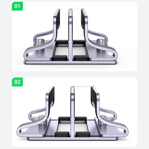 UGREEN АЛЮМИНИЕВАЯ ВЕРТИКАЛЬНАЯ ПОДСТАВКА ДЛЯ 2 НОУТБУКОВ СТАБИЛЬНАЯ ПОДСТАВКА
