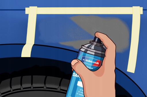 Автомобильная аэрозольная краска + прозрачный блеск OPEL 163 Lichtsilber