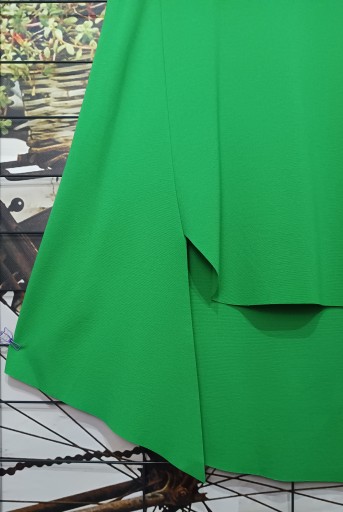 ИТАЛЬЯНСКАЯ ТУНИКА WENDY STYLE TRENDY GREEN АСИММЕТРИЧНАЯ 158C большая до 120 обхвата груди