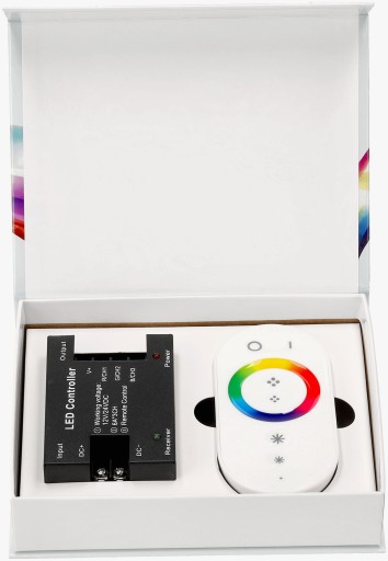 Пульт для светодиодных лент RGB 12А, овал белый, 61023
