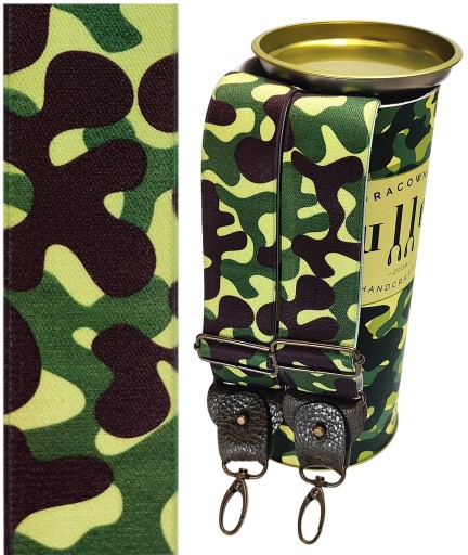 Подтяжки для брюк CAMO с КРЮЧКАМИ CRABINER С РЕЗИНОВЫМ ПРИНТОМ