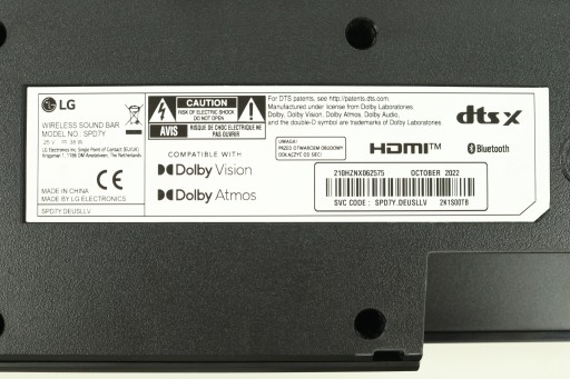Звуковая панель для телевизора LG SPD7Y мощностью 380 Вт с беспроводным сабвуфером
