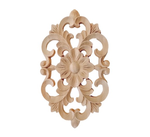 Drewniany dekor ornament sztukateria 17x10 cm