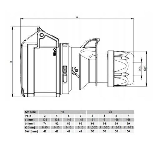 РЕЗИНОВЫЙ УДЛИНИТЕЛЬ СИЛЫ 3M H07RN-F 5x6 IP44 32A