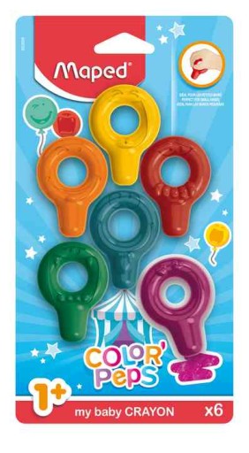 Мелки Maped для малышей Baby Colorpeps 6 цв. 1+