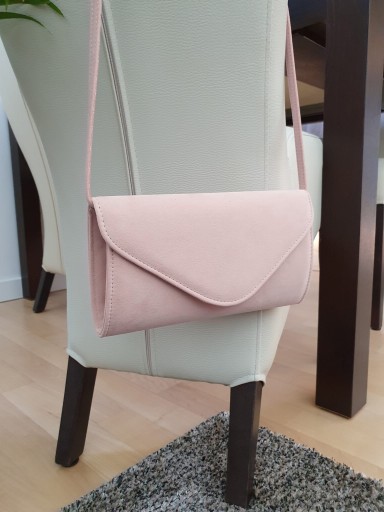 Женский клатч ELISE из экологичной замши с ремешком C. PINK