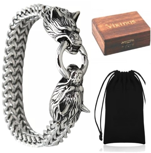 Браслет Viking Wolf Witcher Хирургическая сталь Viking 316L Thora 24h PL
