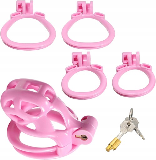 МАЛЕНЬКИЙ ЛЕГКИЙ ПОЯС ЦЕЛОМУДРИЯ COBRA S PINK CHASTITY PENIS CAGE