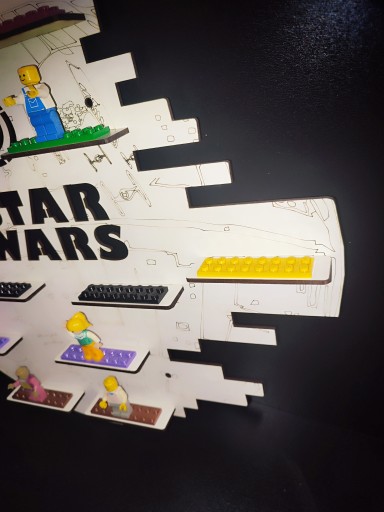 Полка для фигурок lego ЗВЕЗДНЫЕ ВОЙНЫ, Звезда Смерти КОРАБЛЬ, звезда смерти