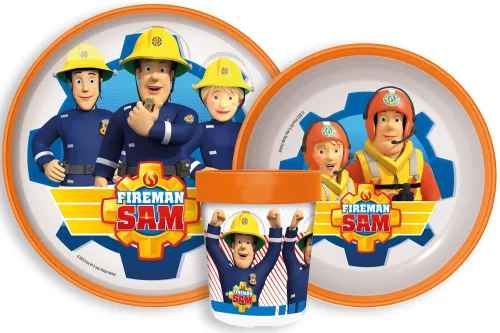 FIREMAN SAM PREMIUM Набор для завтрака и ужина из посуды для микроволновой печи 3в1