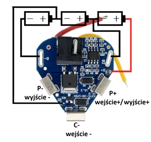 PCM Li-Ion 3S 12,6 В 40 А Li-Ion BMS защита для отвертки 12 В / 0015