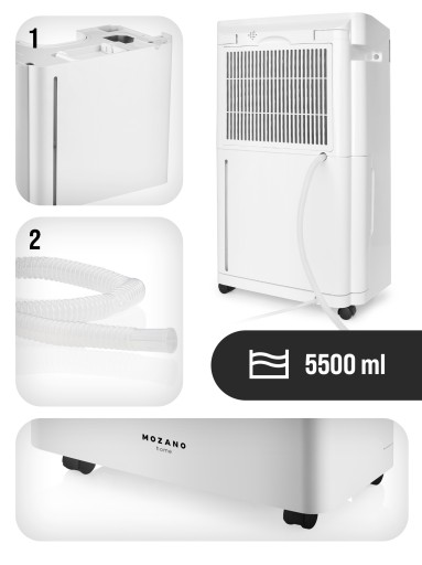 ОСУШИТЕЛЬ ВОЗДУХА ОЧИСТИТЕЛЬ ВЛАЖНОСТИ 20л/24ч XXL WIFI ТАЙМЕР