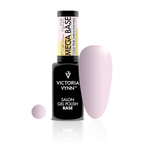 VV Gel Polish Mega Base Гибридная база холодного розового цвета