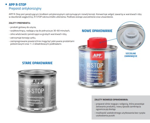 APP PREPARAT ANTYKOROZYJNY R-STOP R STOP 400ML