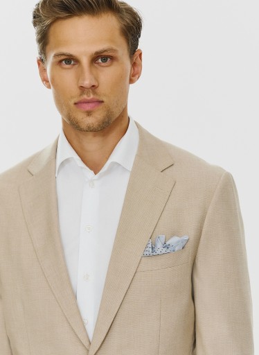 Бежевый однобортный мужской пиджак Slim Fit PAKO LORENTE 182/56