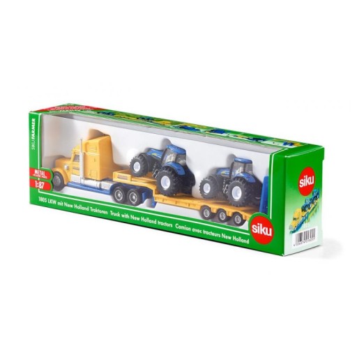 1805-SIKU LAWETA LKW Z TRAKTORAMI NEW HOLLAND 1:87