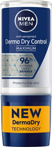 NIVEA Derma Dry Control Мужской шариковый антиперспирант, 50 мл